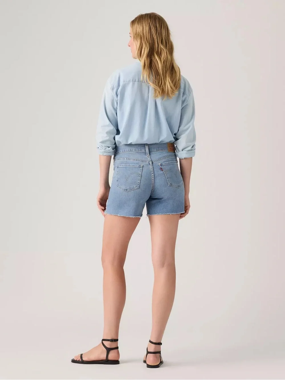 Levi’s Mid Length Shorts I'm Just A Fan Medium Wash Size 32 NWT Stretch Denim